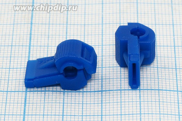 Клемма соединительная кабельная, зажим 1C-розетка 6,3, 1-2,5мм2, синий