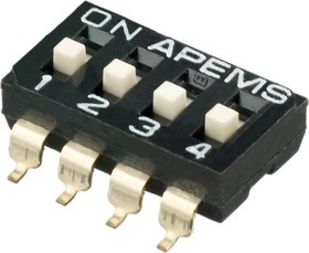 IKD0403101, 4 Way Surface Mount DIP Switch SPST, Raised Actuator Slide Actuator