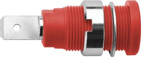 SEB 7080 Ni / RT, Red Female Banana Socket, 4 mm Connector, 24A, 1000V, Nickel Plating SEB 7080 Ni / RT, Red Female Banana Socket, 4 mm Connector, 24A, 1000V, Nickel Plating