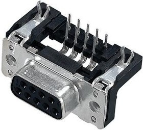 09664526612, D-Sub Standard Connectors 37P FML RA SLDR W/ GND BRD LOCKS