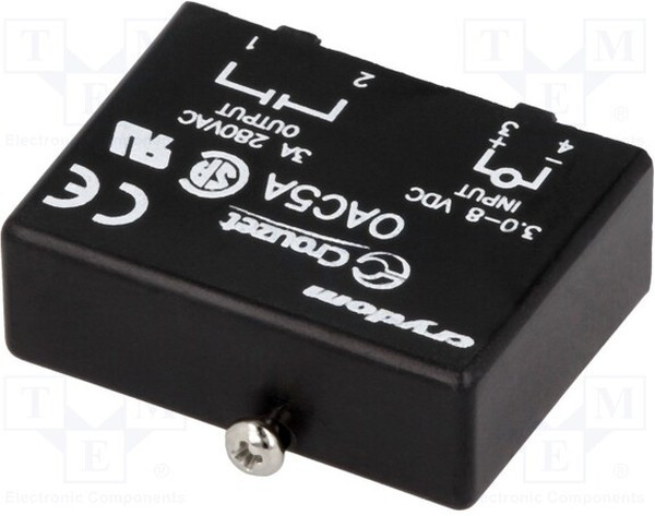 OAC5A, Реле: полупроводниковое, Uупр: 2,75-8ВDC, 3,5А, 24-240ВAC