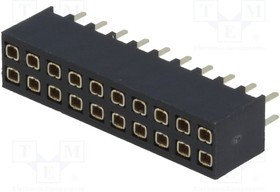 DS1023-07-2X10V8, Гнездо, IDC, "мама", PIN 20, прямой, 2,54мм, THT, 2x10, gold flash DS1023-07-2X10V8, Гнездо, IDC, "мама", PIN 20, прямой, 2,54мм, THT, 2x10, gold flash