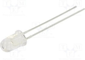 503AC2E-4CE, LED; 5mm; orange; 3800mcd; 45°; Front: convex; 1.6?2.4V