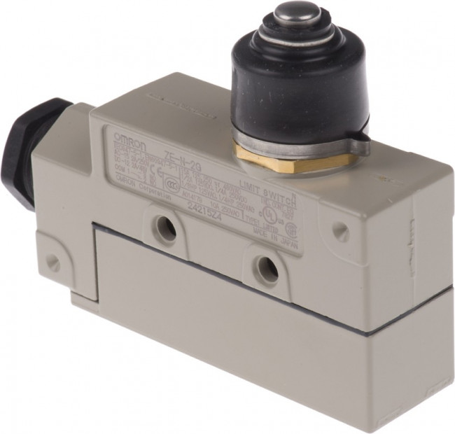 ZE-N-2G, Plunger Limit Switch, NO/NC, IP65, SPDT, 480V ac Max, 15A Max