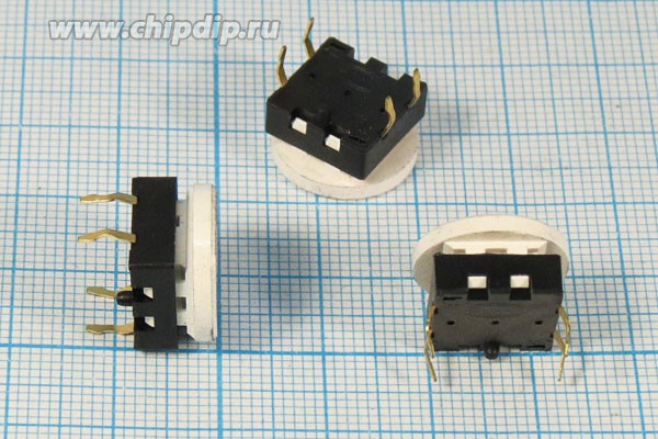 Тактовый переключатель OFF-(ON), 15x8мм, 12В/0.05А, желтый; №10900Y ПКн\ 12\ 0,05\(SPST)\12x12\ чер\жел\\4P\M22\