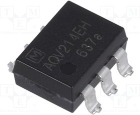 AQV214EHA, МОП-транзисторное реле, SPST-NO, 120 мА, Gull Wing, 400 В, 50 Ом, 5 кВ