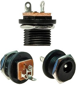 TC-021 2.4mm, Разъём питания штырьковый TC-021 2.4 мм, монтаж на панель