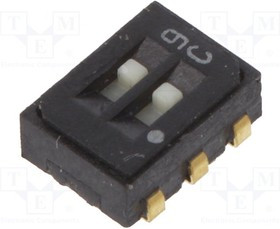 CAS-D20A, Переключатель: движковый, Пол: 2, SPDT, 0,1A/6ВDC, ON-ON, -40-85°C