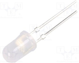 OSR5PA5A32G-1, LED; 5mm; red; 4800?6600mcd; 30°; Front: convex; 2.1?2.6V; -30?85°C