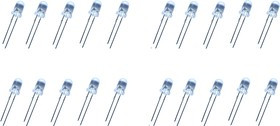 5020-20G, Набор светодиодов 20 шт., зеленый, узкий угол 5020-20G, Набор светодиодов 20 шт., зеленый, узкий угол
