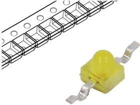HLMP-6400-F0021, LED; 1.65mm; yellow; axial; 1?9mcd; 90°; Front: convex; 2.1?2.7V; THT