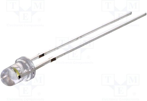 OSW5DK3131A-12V, Светодиод, 3мм, белый холодный, 3000-4200мкд, 30°, Шаг 2,54мм OSW5DK3131A-12V, Светодиод, 3мм, белый холодный, 3000-4200мкд, 30°, Шаг 2,54мм