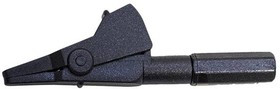 BU-652-0, Test Clips Black Small Safety Alligator Clip - 20 Amp