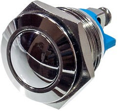 L-KLS7-PBS-M16-01D, кнопка металл OFF-(ON) 36В 2А D=18мм винтовые клеммы