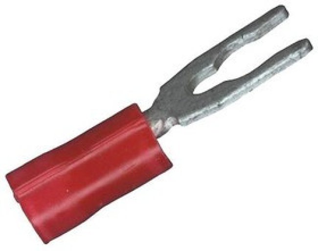 52950-1, TERMINAL, SPRING SPADE, #8, RED