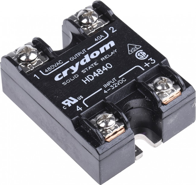 HD4840, Твердотельное реле, SPST-NO, 40 А, 530 В AC, Панель, Винт, Переход Через Нуль HD4840, Твердотельное реле, SPST-NO, 40 А, 530 В AC, Панель, Винт, Переход Через Нуль