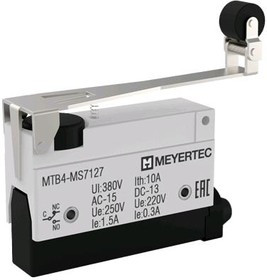 MTB4-MS7127, Выключатель концевой, 10A, IP54, рычаг с поворотным роликом