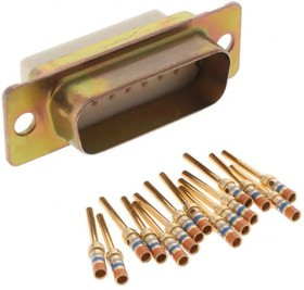 M24308/4-2F, M24308 15 Way Panel Mount D-sub Connector Plug, 2.77mm Pitch, with 4-40 Screw Locks M24308/4-2F, M24308 15 Way Panel Mount D-sub Connector Plug, 2.77mm Pitch, with 4-40 Screw Locks