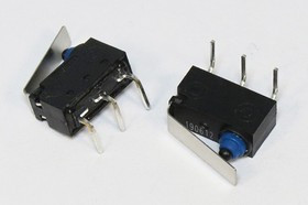 Микропереключатель , размер 14x 6x 7, 3А, переключение ON-(ON), размер концевика L14, КВБ303-130LA