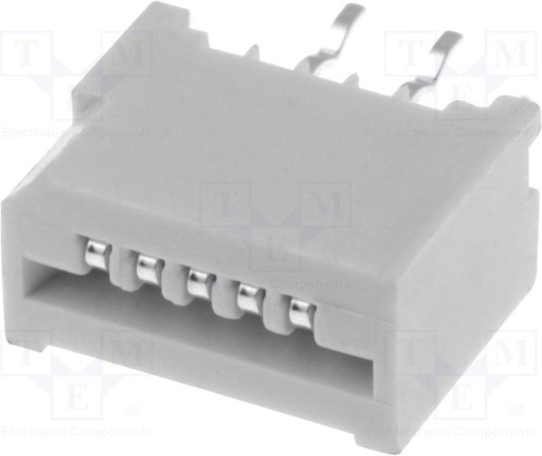 DS1020-01-05BT1, Разъем: FFC (FPC), прямой, PIN: 5, NON-ZIF, THT, луженые, 20мОм, 500В DS1020-01-05BT1, Разъем: FFC (FPC), прямой, PIN: 5, NON-ZIF, THT, луженые, 20мОм, 500В