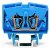 2-wire feed-through terminal, spring-clamp connection, 0.08-2.5 mm², 1 pole, 24 A, 8 kV, blue, 264-704