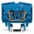 2-wire feed-through terminal, spring-clamp connection, 0.08-2.5 mm², 1 pole, 24 A, 8 kV, blue, 264-704