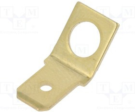 FS2257-5, Наконечник: плоский, 6,3мм, 0,8мм, "папа", M5, винтами, латунь