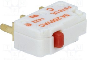 F5T8UL, Микропереключатель SNAP ACTION, без рычага, SPDT, 5A/250ВAC