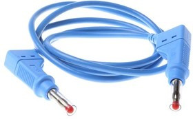 66.9408-100-23, Test lead, 32A, 600V, Blue, 1m Lead Length