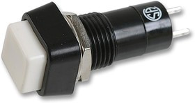 R13-23A-05-BW, Кнопочный переключатель, Серия R13, 12.2 мм, SPST-NO, Выкл.-(Вкл.), Круглый, Белый