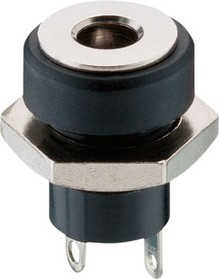 1614 17, Разъем Питания DC, Гнездо, 500 мА, 1.3 мм, Монтаж в Панель, Пайка