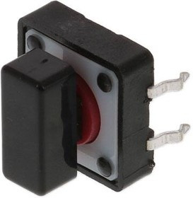 TL1100F260Q5JBLK, Tactile Switches Thru hole 12mmx12mm BLK Cap