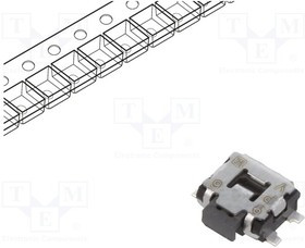 EVQP7J01P, Микропереключатель TACT, SPST, Положения 2, 0,05A/12ВDC, 1,35мм