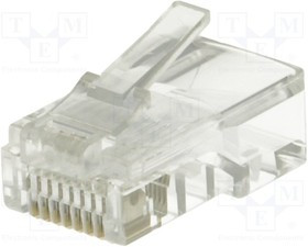 LOG-MP0002, Вилка, RJ45, PIN: 8, Кат: 5e, не экранированный, Конф: 8p8c, обжим