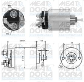 46104, Реле втягивающее FORD Focus (99-) стартера MEAT&amp;DORIA