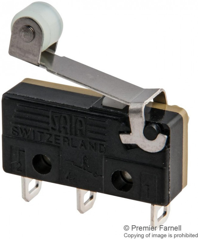 XCG3-S1Z1, Микропереключатель SNAP ACTION, с рычагом (с роликом), SPDT