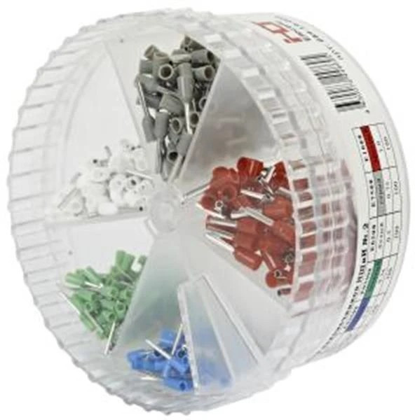 084-19-002, Набор наконечников НШвИ №2 (E2508/100шт. E03408/100шт.E7508/ 100шт.E0508/100шт. E1008/100шт.) HLT