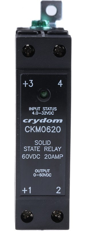 CKM0620, Твердотельное реле, 20 А, 60 В DC, DIN-рейка, Зажимная Клетка CKM0620, Твердотельное реле, 20 А, 60 В DC, DIN-рейка, Зажимная Клетка