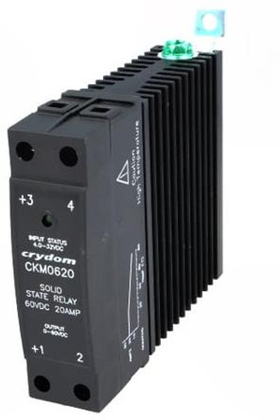 CKM0620, Твердотельное реле, 20 А, 60 В DC, DIN-рейка, Зажимная Клетка CKM0620, Твердотельное реле, 20 А, 60 В DC, DIN-рейка, Зажимная Клетка