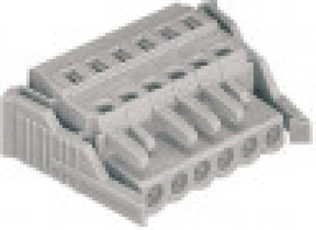 231-104/037-000, 4-контакт. розетка, шаг 5 мм, бок. защелки, серая 231-104/037-000, 4-контакт. розетка, шаг 5 мм, бок. защелки, серая