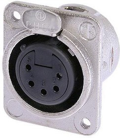 NC5FDM3-L-1, XLR Connectors 5P F RECEPT DL1 SER SODER CUPS NCKL/SIL