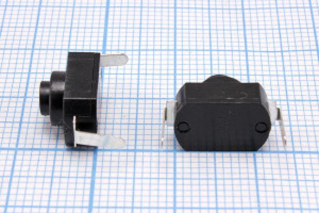 Переключатель кнопочный 12x8x8мм, 220В/1А, ON-OFF, черный, 2C, KAN-15F; №10875B ПКн 12x 8x 8\220\ 1,0\ON-OFF\\ чер\2C\KAN-15F\