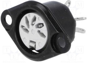 631-0500, Гнездо; DIN; "мама"; PIN: 5; Конф: 180°; пайка; 34В; 2А; посеребренные