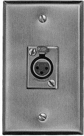 J4FS, XLR Connectors WALLPLATE W/D4F RECP