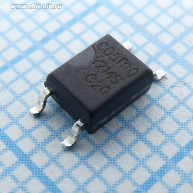 KAQY214STRU, Опто Твердотельное реле 400В/0.13А 0.55Вт -30...+85C 1.5кВ нормально разомкнутное