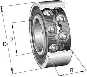 4206-BB-TVH Double Row Deep Groove Ball Bearing- Open Type 30mm I.D, 62mm O.D