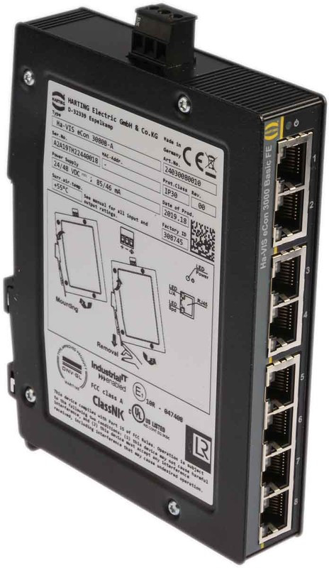 24030080010, Switch Ethernet; unmanaged; Number of ports: 8; 9?60VDC; RJ45