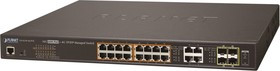 Коммутатор PLANET GS-4210-16UP4C IPv6/IPv4, 16-Port Managed 60W Ultra PoE Gigabit Ethernet Switch + 4-Port Gigabit Combo TP/SFP (400W PoE bu