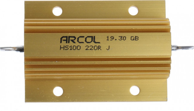 HS100 220R J, Wirewound Resistor 100W, 220Ohm, 5% HS100 220R J, Wirewound Resistor 100W, 220Ohm, 5%