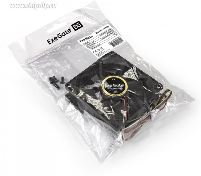 EX283379RUS, Вентилятор 12В DC ExeGate EX08025H4P-PWM (80x80x25 мм, Hydraulic bearing (гидродинамический), 4pin, PWM, 23dBA) EX283379RUS, Вентилятор 12В DC ExeGate EX08025H4P-PWM (80x80x25 мм, Hydraulic bearing (гидродинамический), 4pin, PWM, 23dBA)